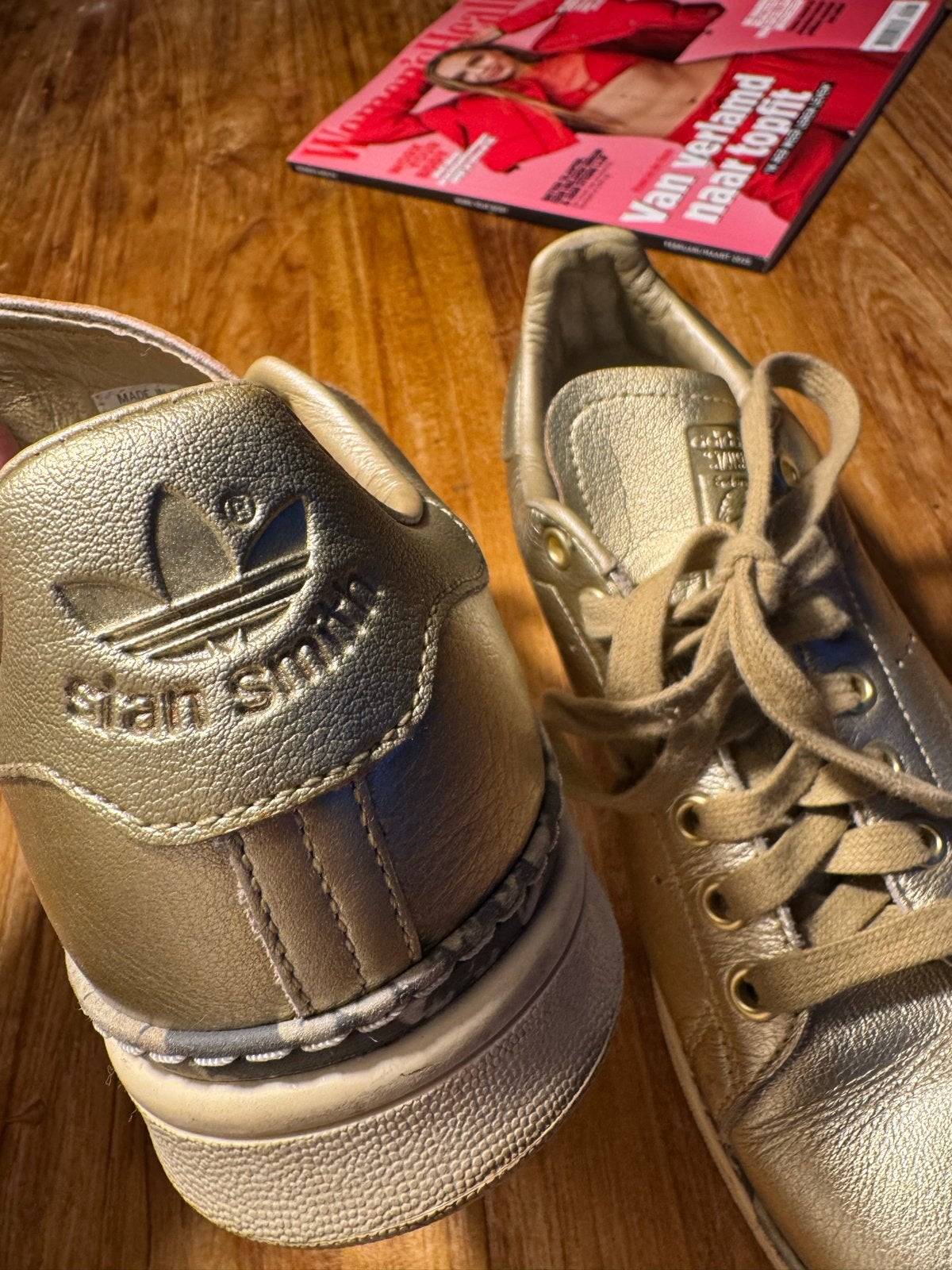Adidas Stan Smith sneakers goudkleurig, Overige kleuren, Ophalen of Verzenden, Sneakers of Gympen, Gedragen
