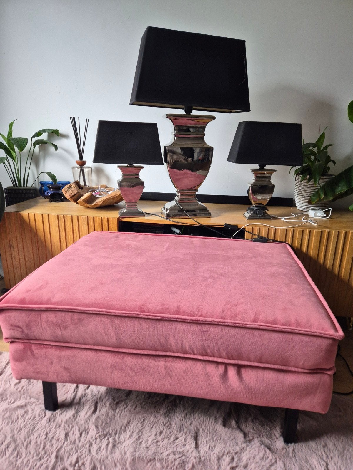poef bijna  new, Ophalen, Minder dan 50 cm, Rond, Minder dan 50 cm