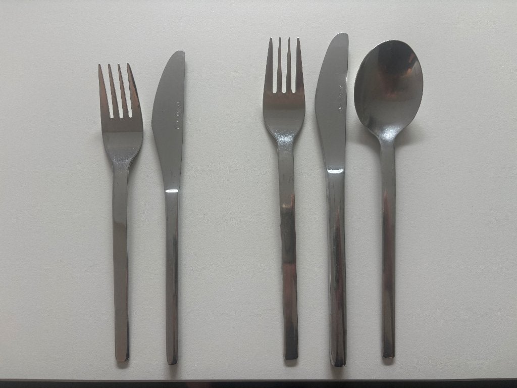 Te koop gevraagd Trendy bestek Hema, Huis en Inrichting, Gebruikt, Los bestek, Ophalen of Verzenden, Rvs of Chroom