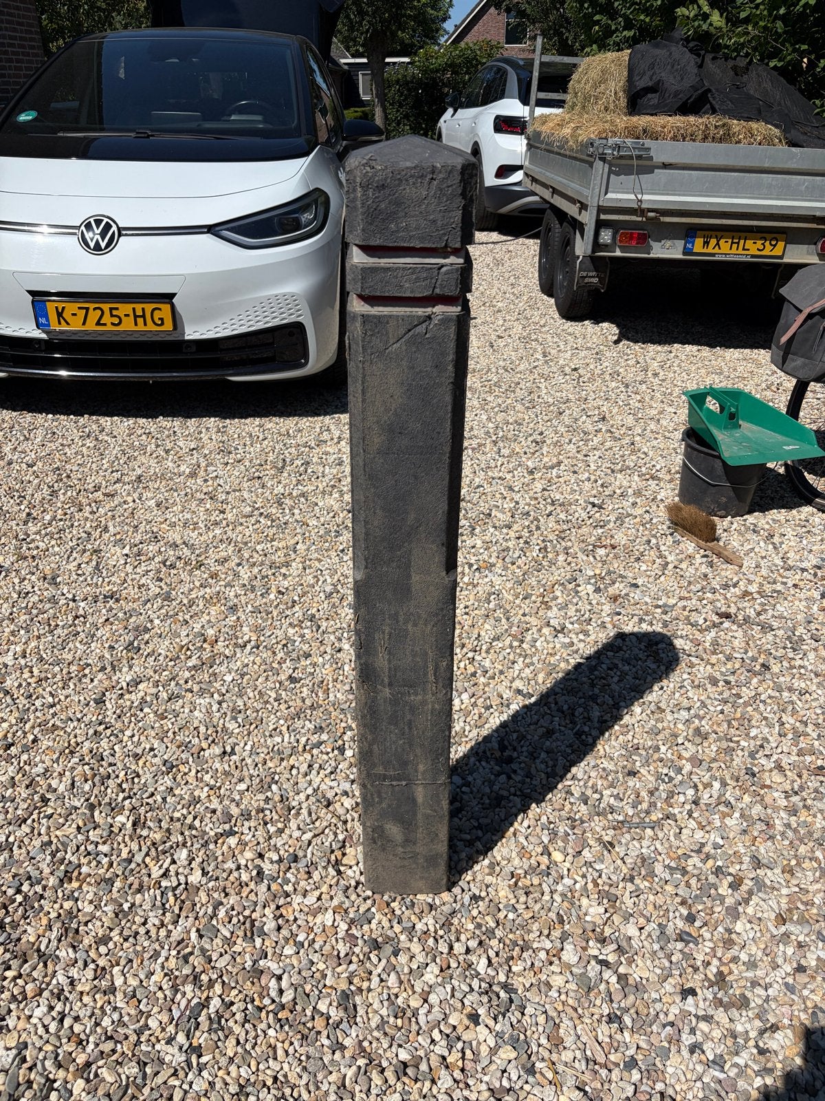 kunstof diamantkoppaal - Ideaal voor tuin o f oprit, Tuin en Terras, Palen, Balken en Planken, Ophalen, Gebruikt, Palen, Hardhout