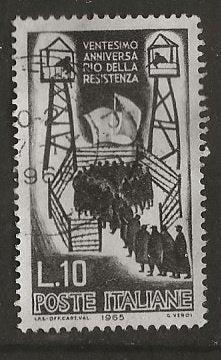 Italie 16, verzet, Verzenden, Gestempeld