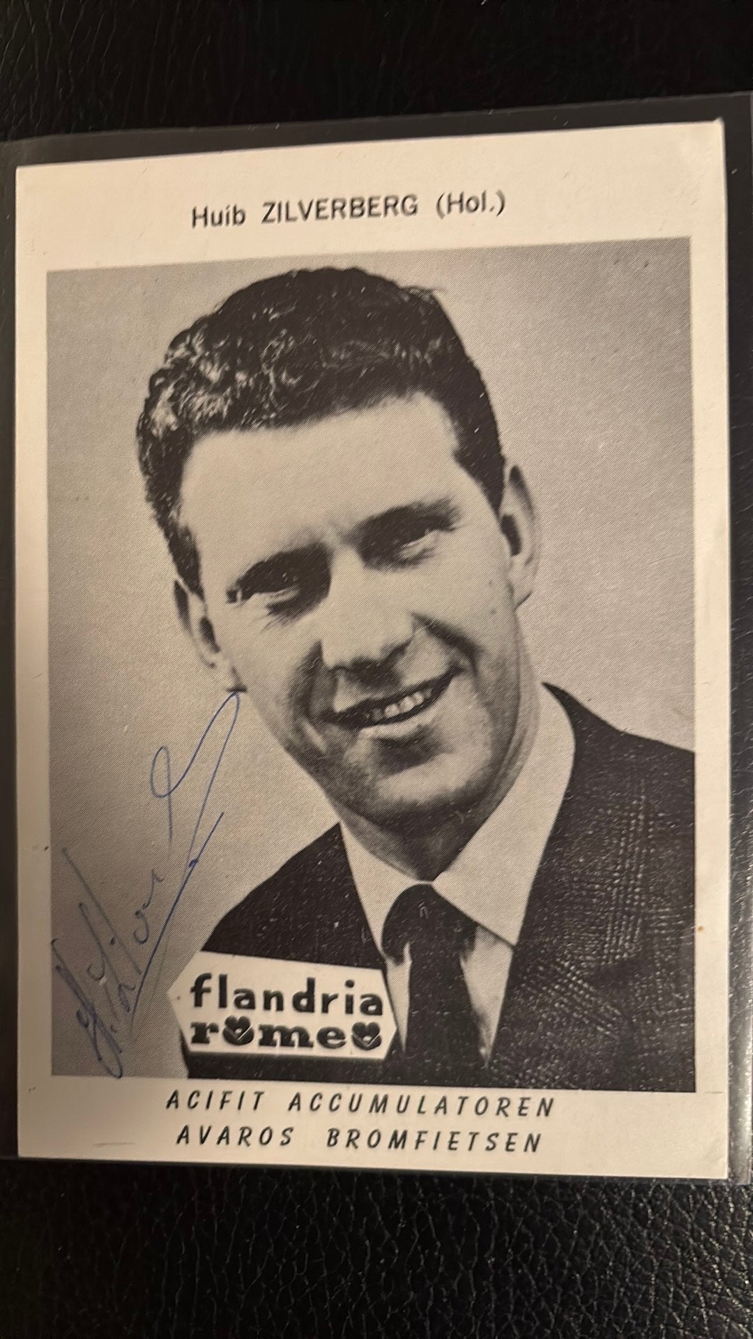 Wielrennen HUUB ZILVERBERG echte handtekening, Verzenden, Zo goed als nieuw, Buitenlandse clubs, Spelerskaart