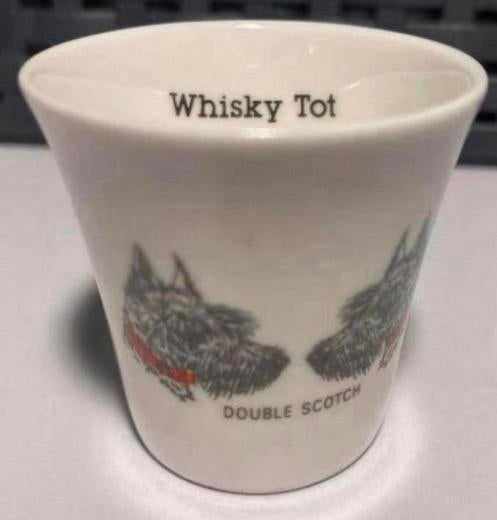 Whisky Tot / double scotch. Hoogte 4,2 cm. Doorsnede 4,4 cm, Ophalen of Verzenden, Zo goed als nieuw, Overige typen
