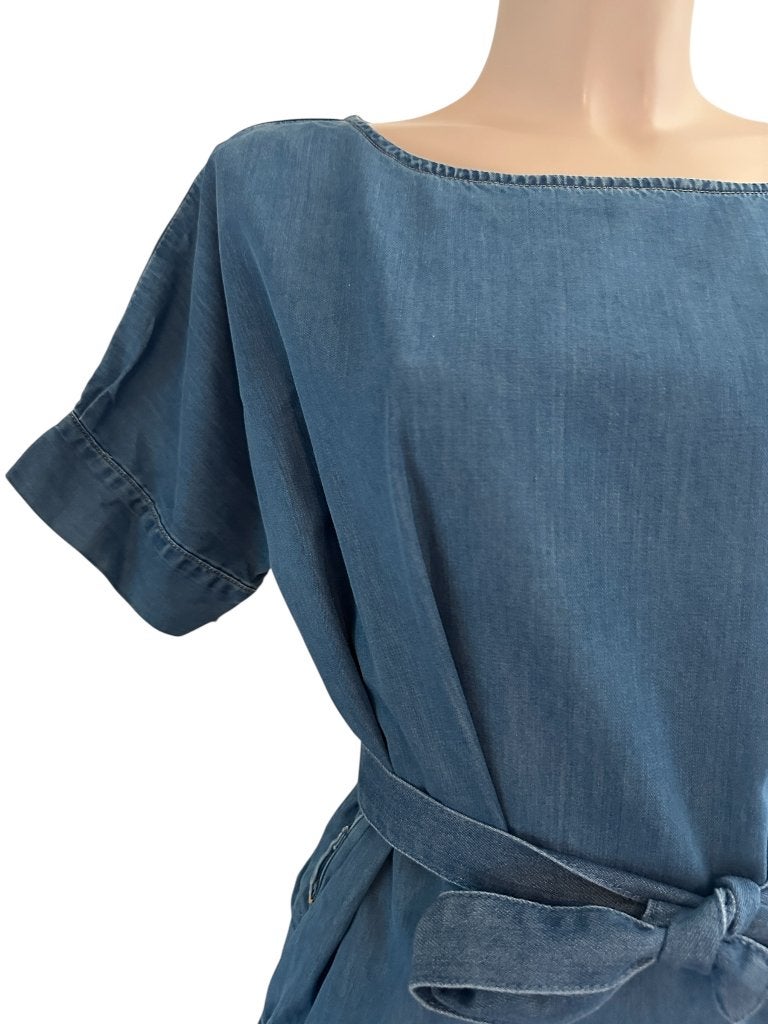 Mads Norgaard jurk S, Blauw, Ophalen of Verzenden, Zo goed als nieuw, Onder de knie