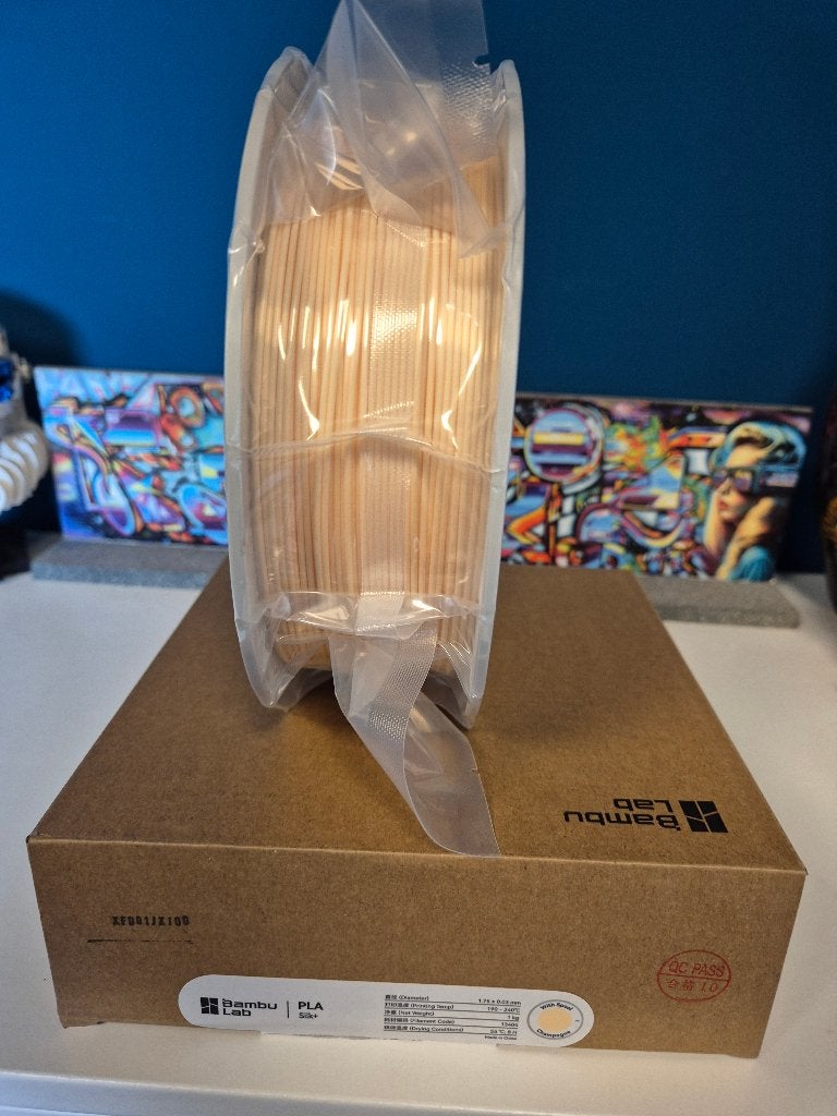 Bambu Lab PLA Silk+ (met spoel) - Champagne (1kg), Verzenden, Nieuw, Filamentrollen