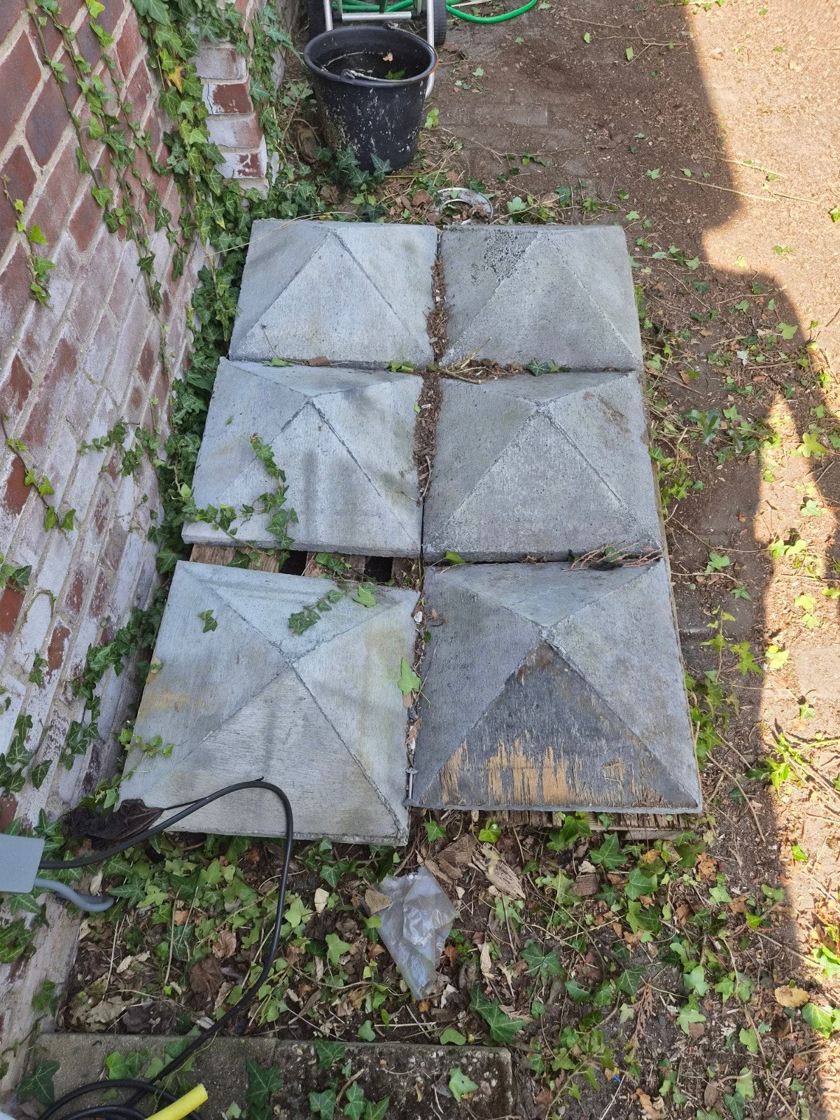 muur , poer  6 stuks afdekkers antraciet, Ophalen, Minder dan 3 meter, Minder dan 1 meter