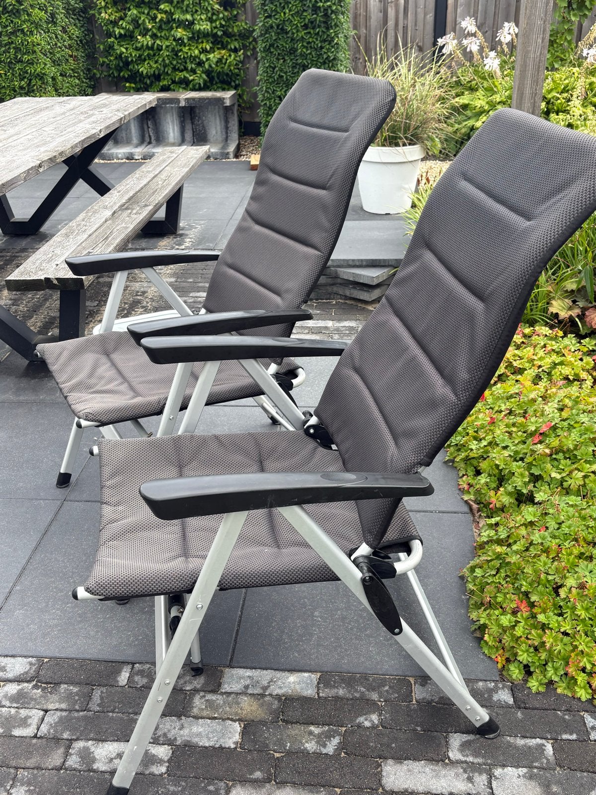 2x Comfortabele Campingstoelen - Zo goed als nieuw, Ophalen of Verzenden, Gebruikt, Campingstoel