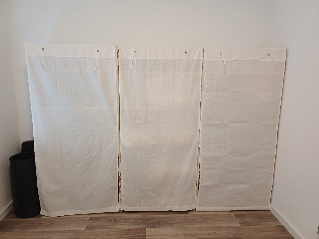 Kledingkast gebroken wit stof VidaXl, Huis en Inrichting, Ophalen, Met plank(en), Gebruikt, 100 tot 150 cm