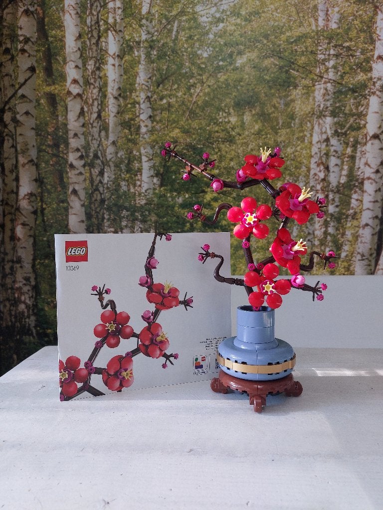 Lego Botanicals Rode Bloesem 10369, Lego, Compleet, Ophalen of Verzenden, Zo goed als nieuw