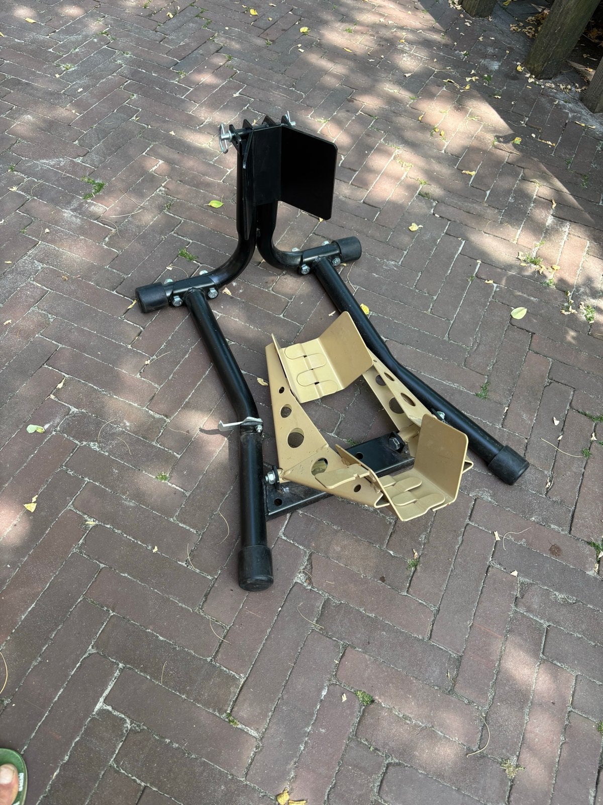 Motorfiets voorwielklem / paddockstand, Motoren, Accessoires | Overige, Ophalen of Verzenden, Zo goed als nieuw