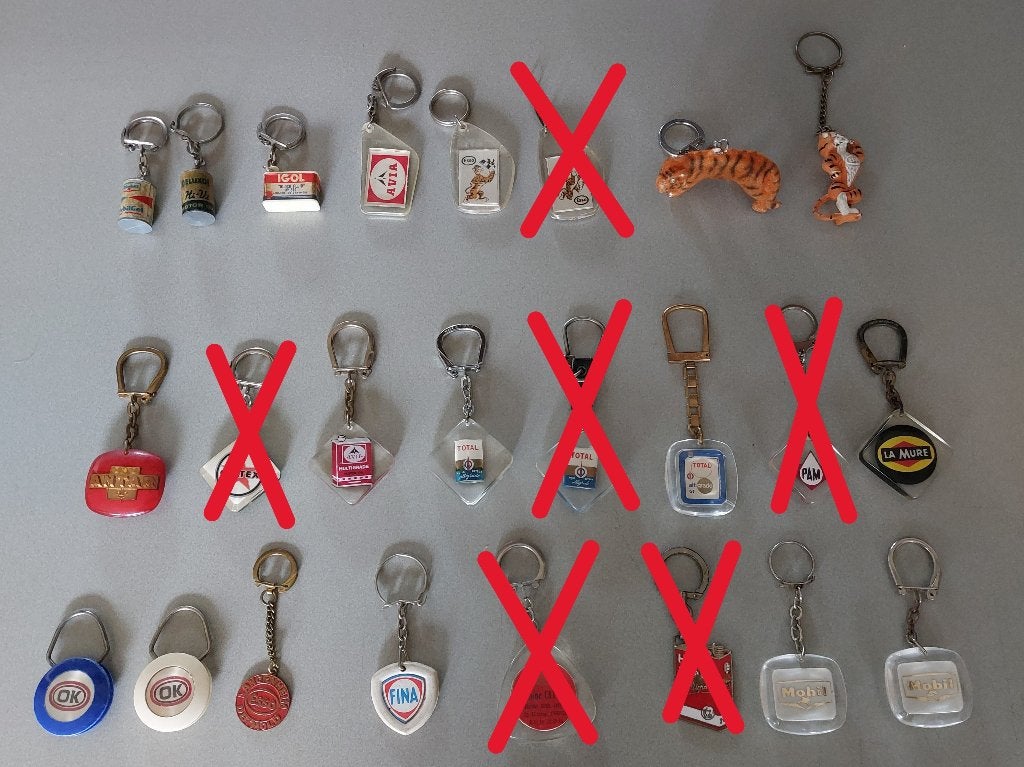 Sleutelhanger Hafa Esso Mobil Caltex Total Pam Fina Avia etc, Verzamelen, Merken en Reclamevoorwerpen, Ophalen of Verzenden, Zo goed als nieuw