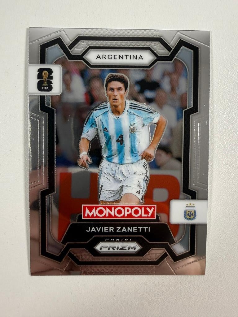 5 Javier Zanetti Prizm Monopoly World Cup 2026, Ophalen of Verzenden, Nieuw, Buitenlandse clubs, Poster, Plaatje of Sticker