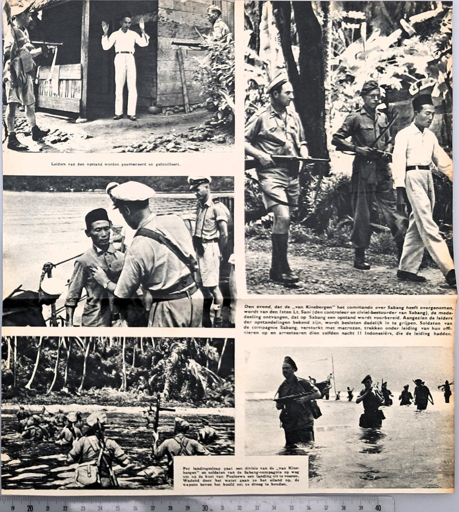 Leger Indië 1946; de v.Kinsbergen neemt comm.  Sabang over, Verzenden, Voor 1940, Gebruikt, Overige onderwerpen
