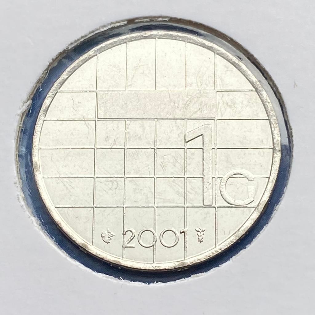 UNC / FDC 1 Gulden uit 2001 van Beateix ( zo uit de rol !! ), Verzenden, Koningin Beatrix, 1 gulden, Losse munt