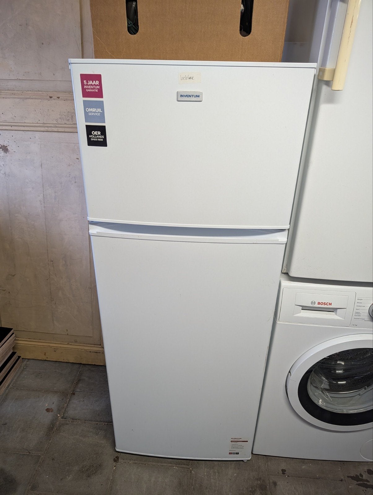 Inventum Koel-vriescombinatie - in goede staat., Witgoed en Apparatuur, Koelkasten en IJskasten, Ophalen, Gebruikt, 100 tot 150 liter