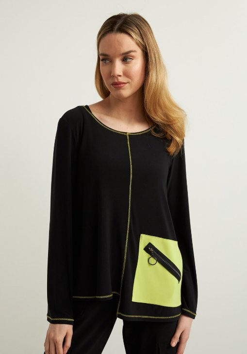 Joseph Ribkoff elegant zwart/geel tuniek 38 valt 40/42, Kleding | Dames, Maat 38/40 (M), Meerkleurig, ., Joseph Ribkoff