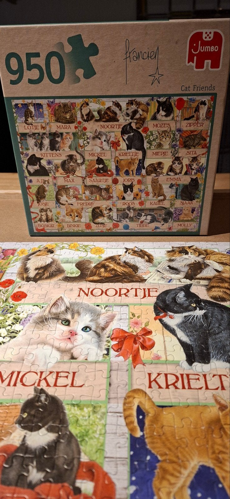 Jumbo Legpuzzel 950 stukjes - Cat Friends, Ophalen of Verzenden, Zo goed als nieuw