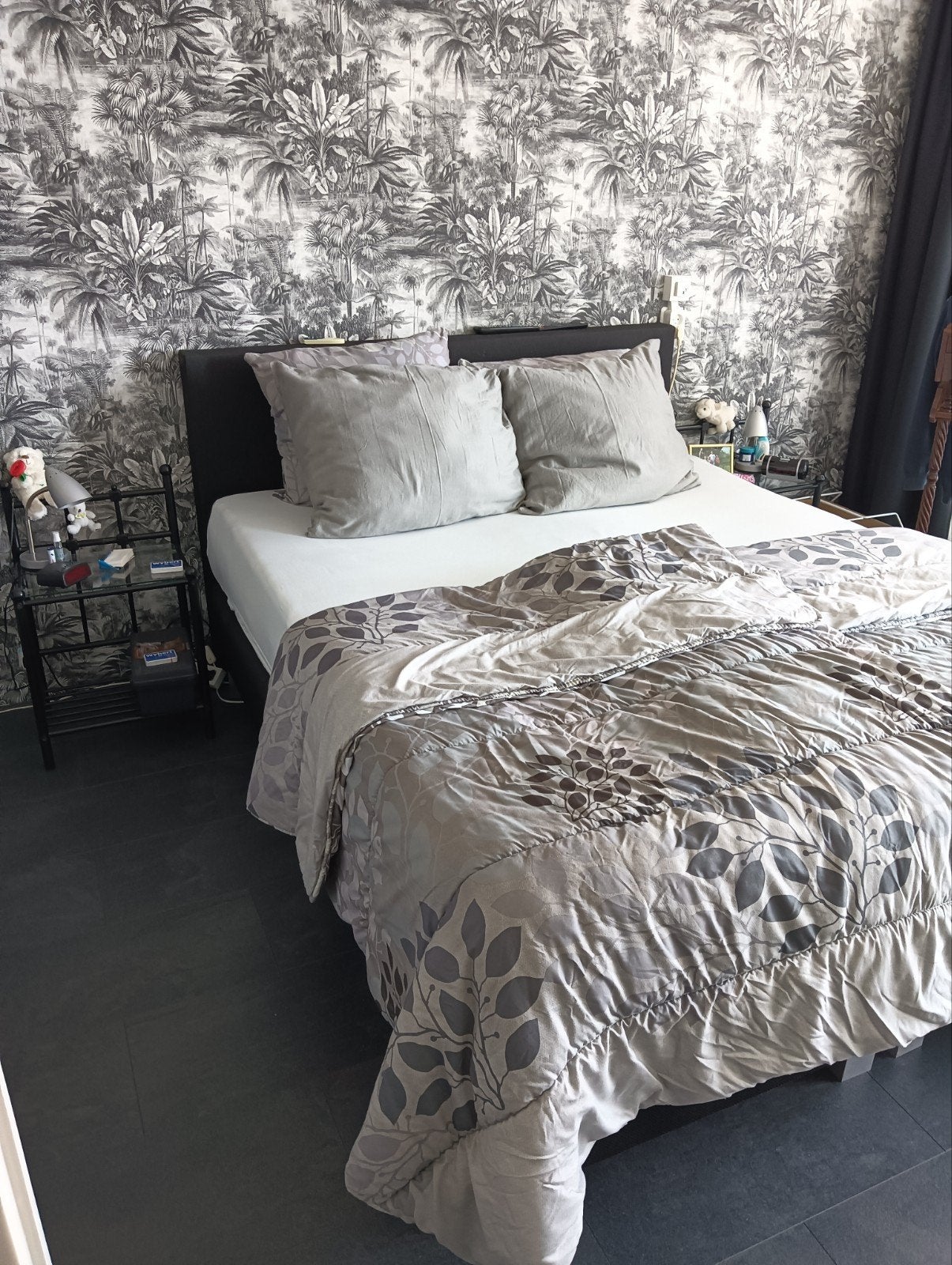 Boxspring in zeer goede staat., Ophalen, Zo goed als nieuw, Tweepersoons, Zwart