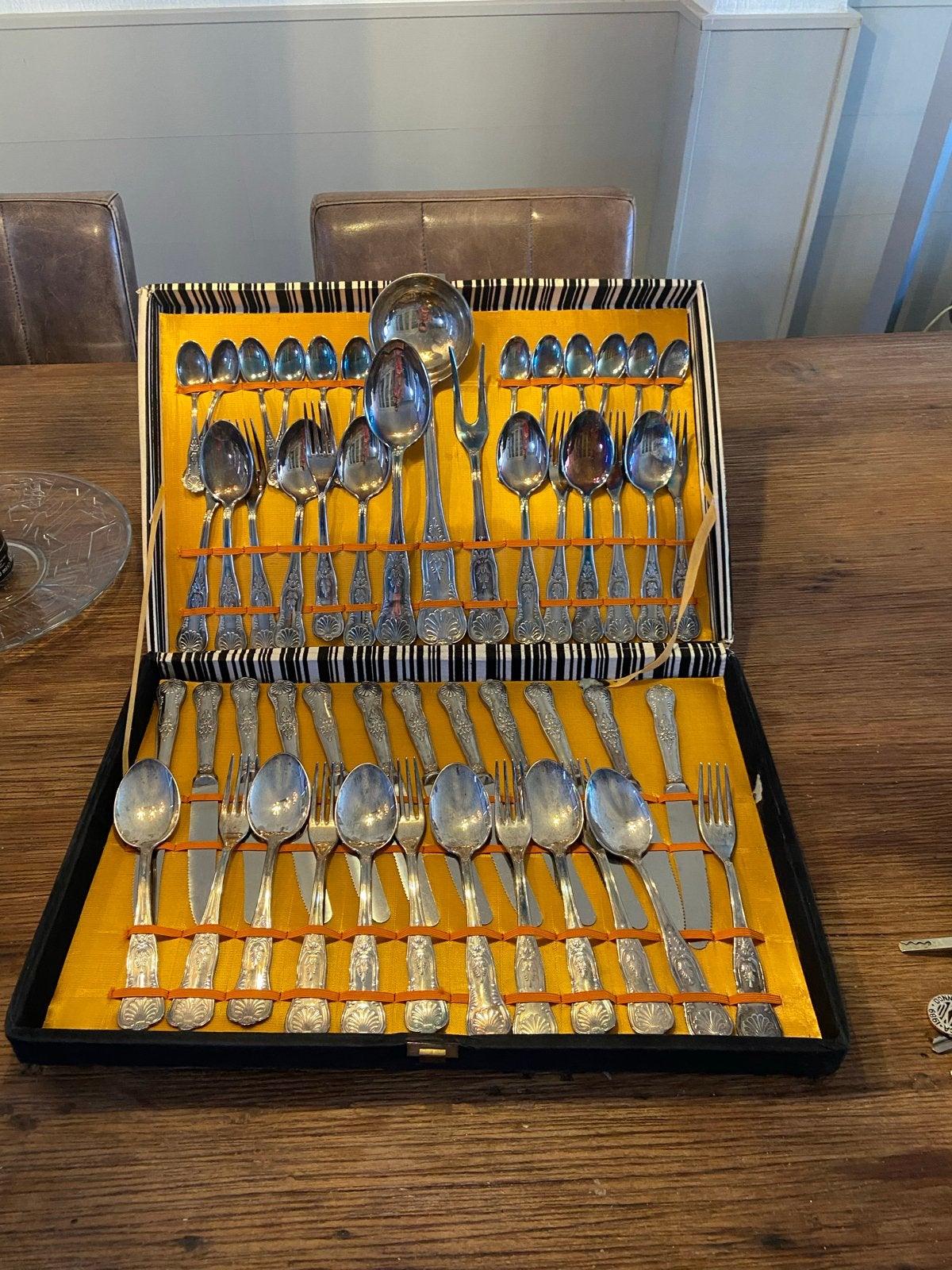 Vintage verzilverde Bestekset Compleet en Elegant, Ophalen