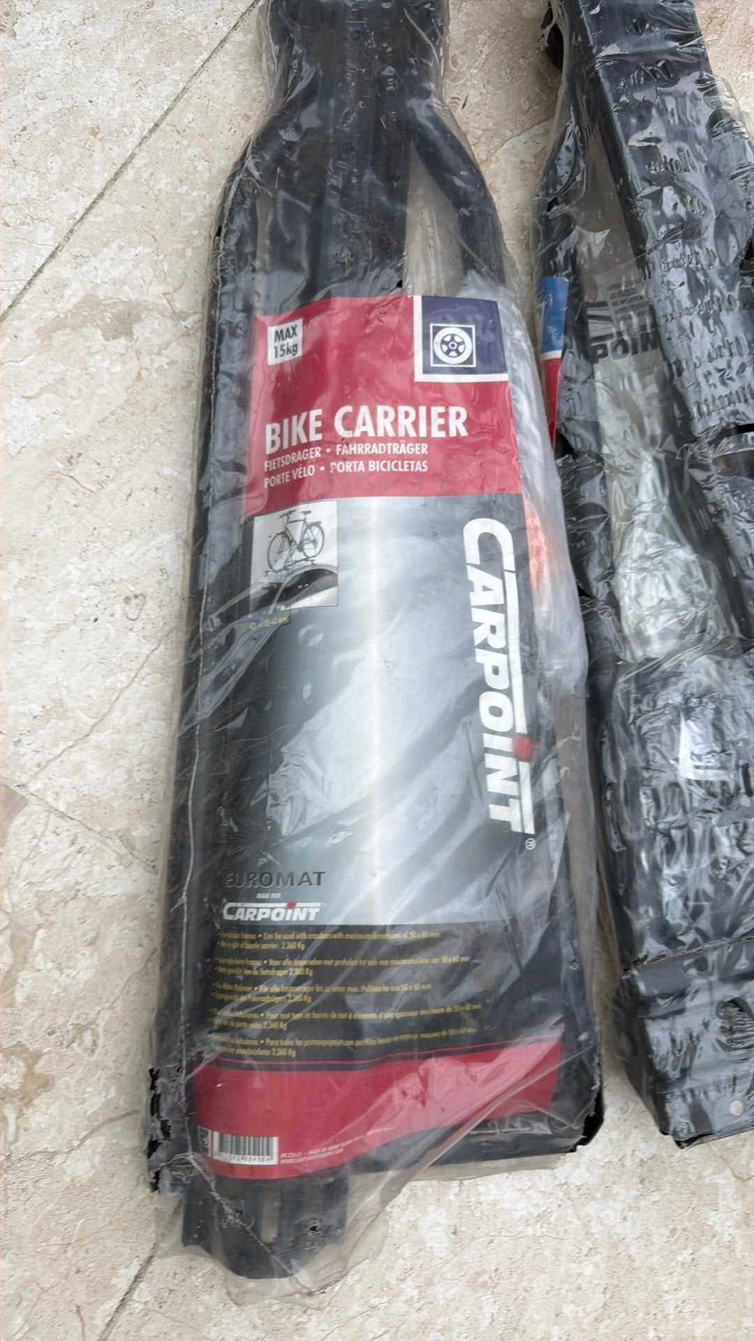 Carpoint Euromat Fietsendrager Dakdrager 1 Fiets 2 x, Ophalen of Verzenden, 1 fiets, Nieuw, Dakdrager