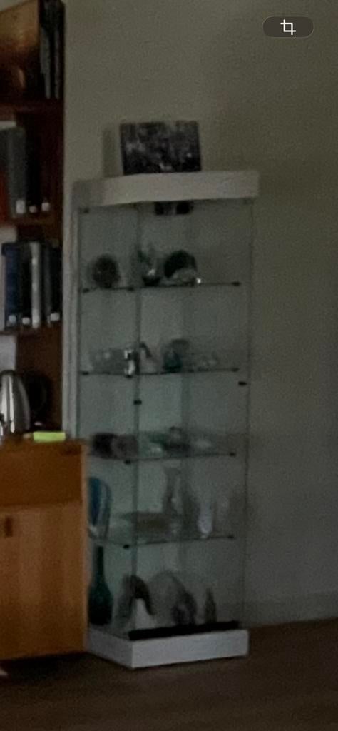 Vitrine kast glas., Ophalen, 50 tot 100 cm, 150 tot 200 cm, 25 tot 50 cm