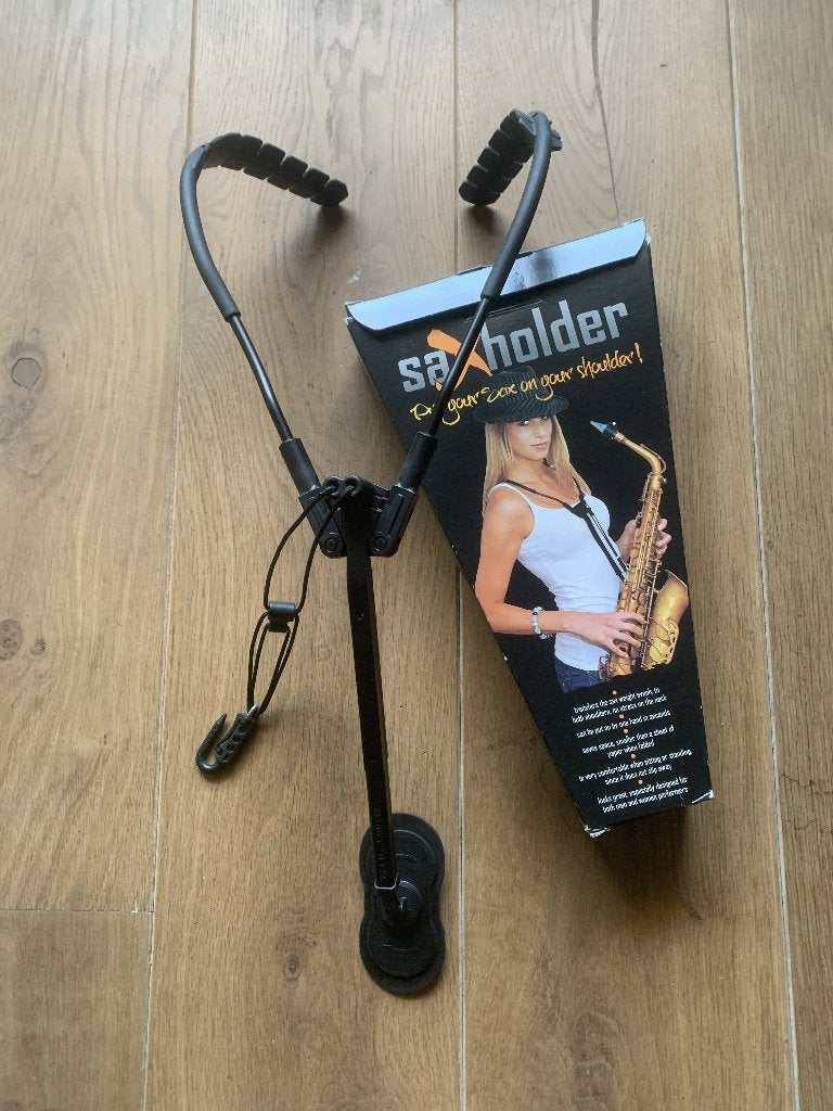 Saxholder Saxofoon Harnas - Zo goed als nieuw, Muziek en Instrumenten, Blaasinstrumenten | Saxofoons, Ophalen of Verzenden, Zo goed als nieuw