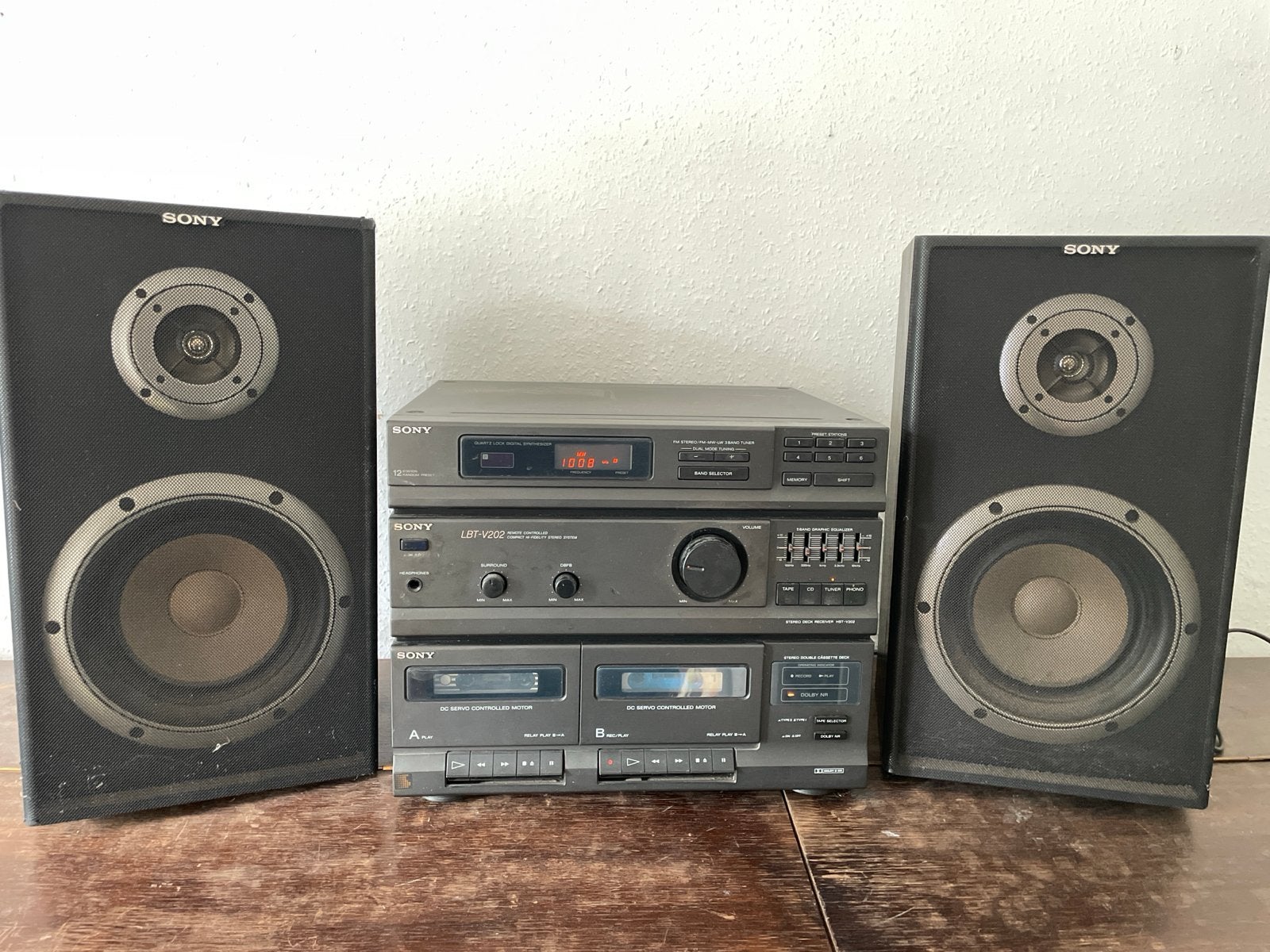 Sony LBT-V202 Hifi Set met Speakers - Vintage Stereo, Ophalen, Gebruikt, Cassettedeck, Losse componenten
