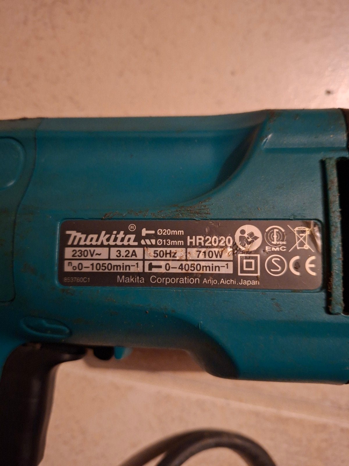 Makita boorhamer, Ophalen, Boor- en/of Breekhamer