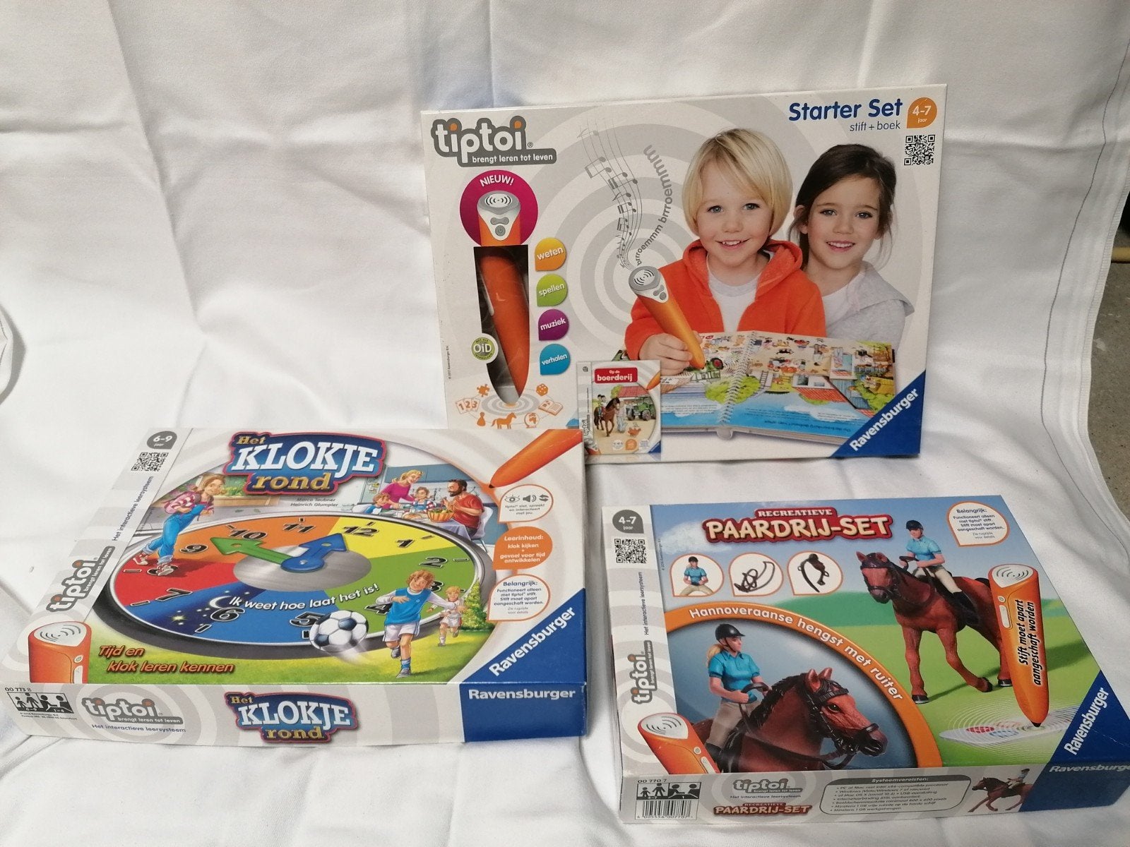 pakket: tiptoi Starterset met pen: uitbreiding klok en paard, Kinderen en Baby's, Ophalen of Verzenden, Zo goed als nieuw, Taal en Lezen