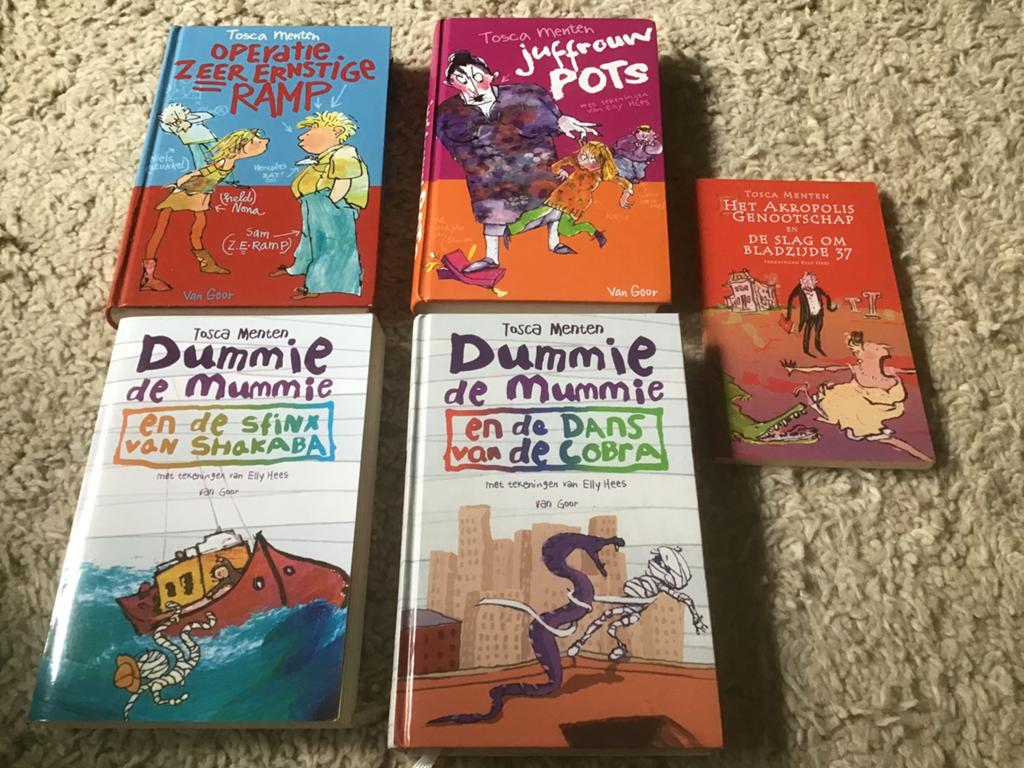 5 Tosca Menten boeken: Dummie de Mummie, Juffrouw Pots, Ophalen of Verzenden, Gelezen, Fictie algemeen