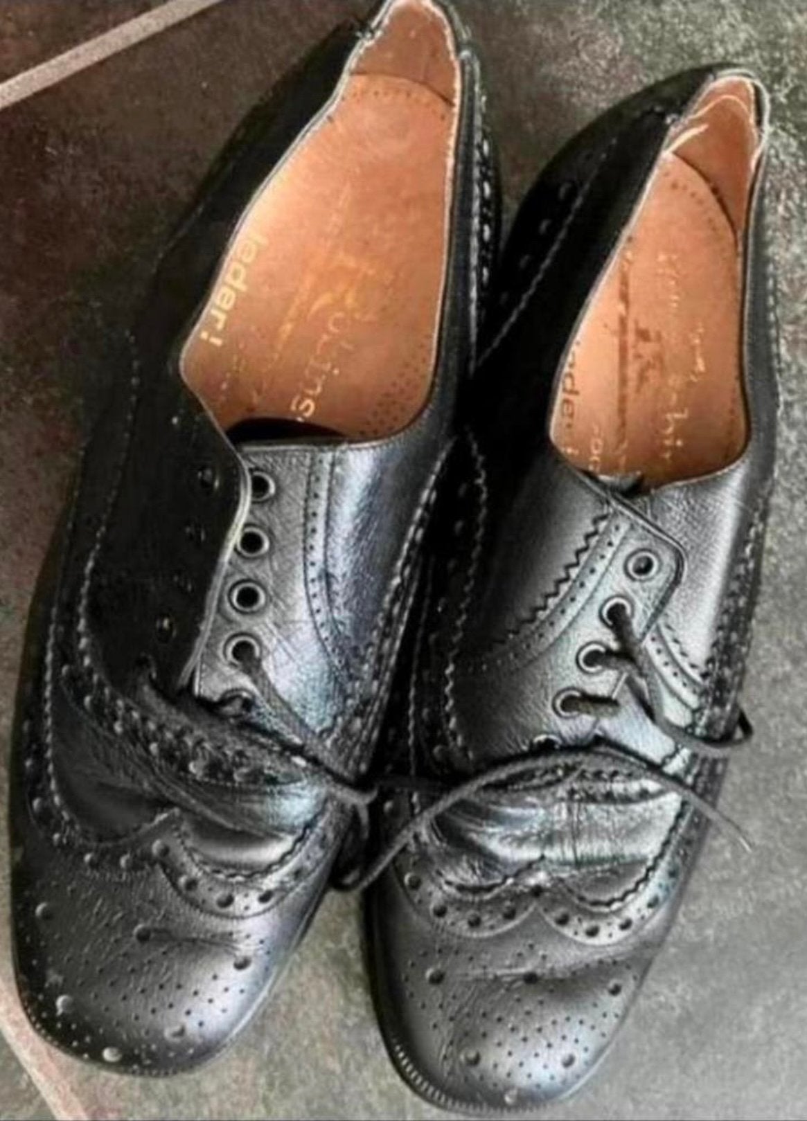 Leren zwarte herenschoenen ,maat 41, Zwart, Ophalen of Verzenden, Zo goed als nieuw, Veterschoenen