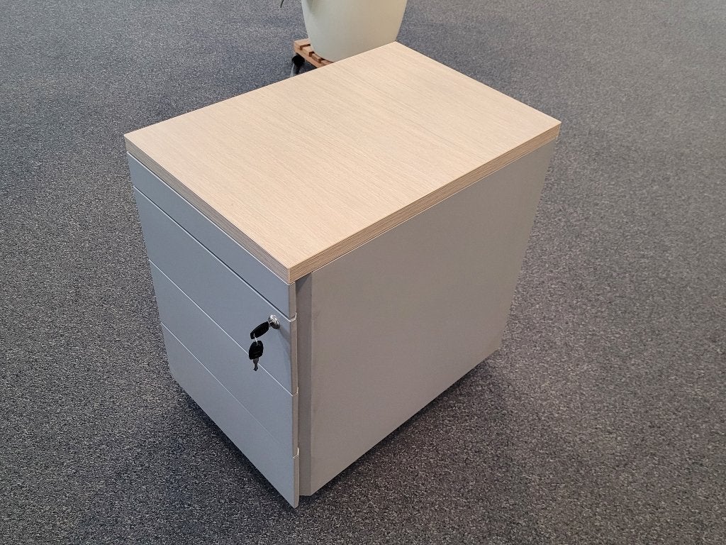 ladenblok voor bureau. grijs, Ophalen, Minder dan 50 cm, Zo goed als nieuw, 3 of 4 laden