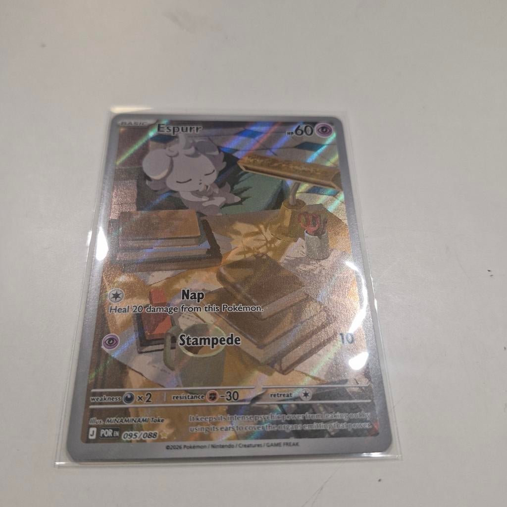 Espurr 095/088 - Pokemon Kaart - Zo goed als nieuw, Hobby en Vrije tijd, Verzamelkaartspellen | Pokémon, Nieuw, Ophalen of Verzenden