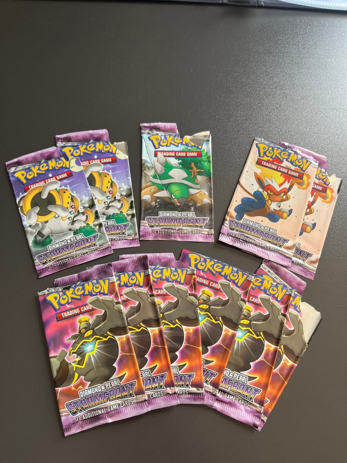 Lotje pokemon booster empty stormfront 11x, Ophalen of Verzenden, Gebruikt, Booster