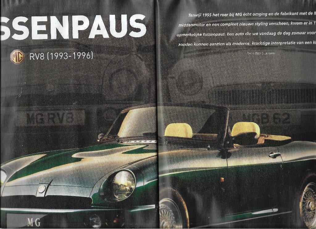 2 Reportages MG RV8 / RV 8, 1993-1996 Onschatbare Klassieker, Nieuw, Ophalen of Verzenden, Overige merken, Diverse schrijvers