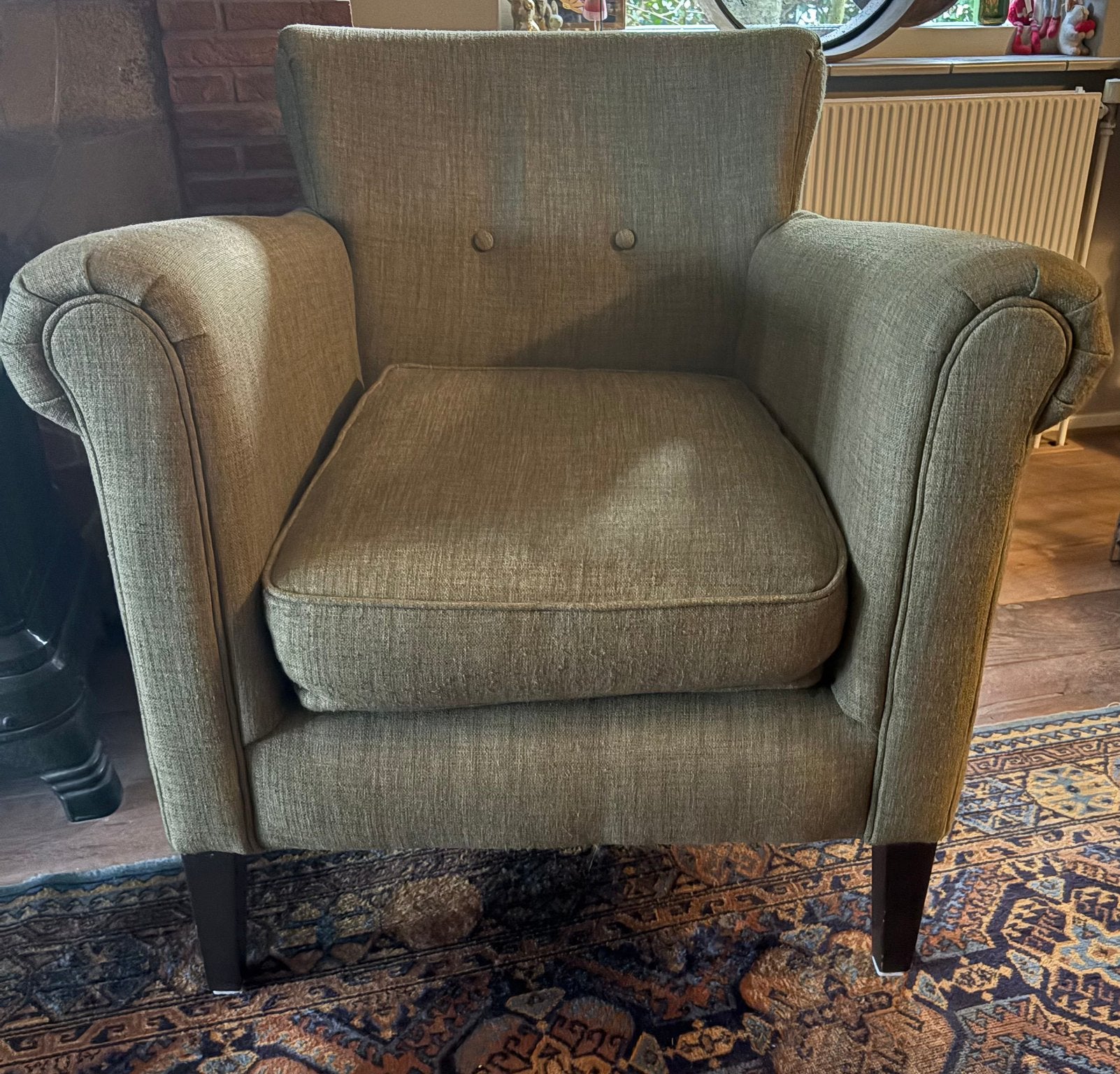 Stoel linnenlook, Ophalen, Zo goed als nieuw, 75 tot 100 cm, 50 tot 75 cm