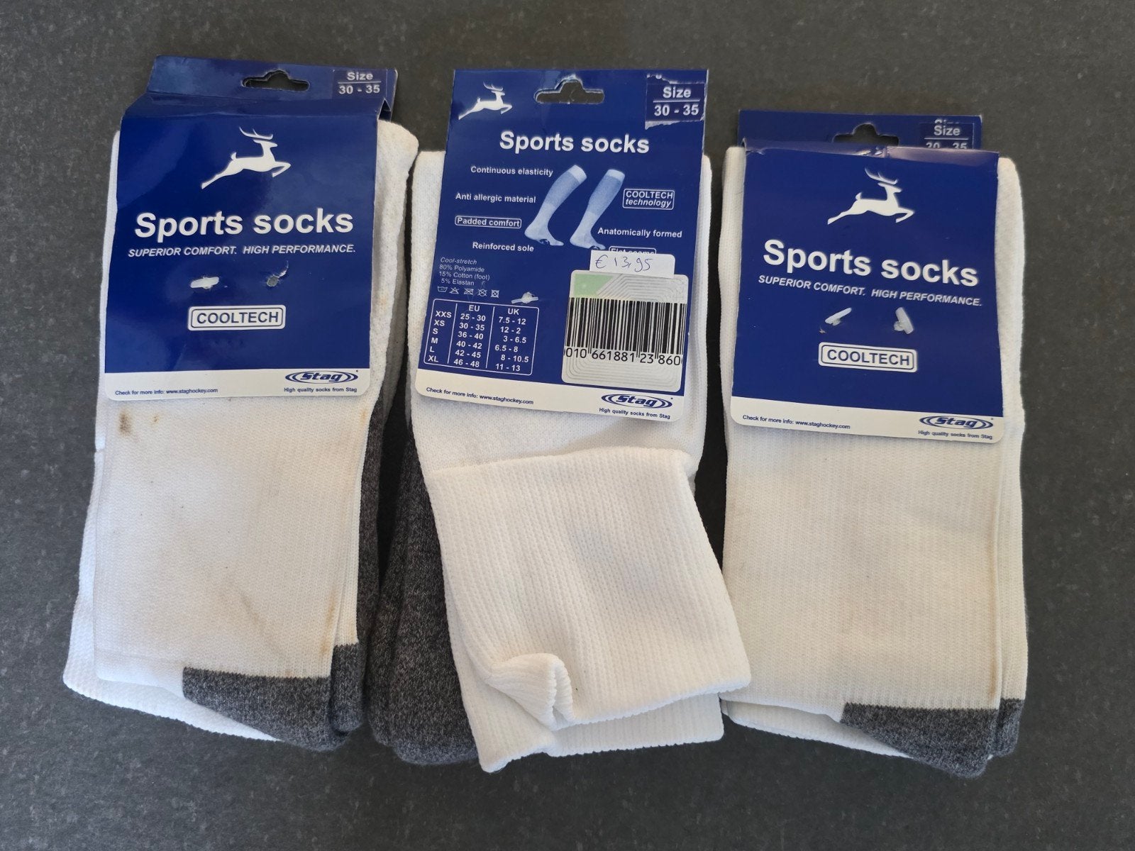 3 paar Stag sportsokken 30-35, Jongen of Meisje, Nieuw, Ophalen of Verzenden, Stag