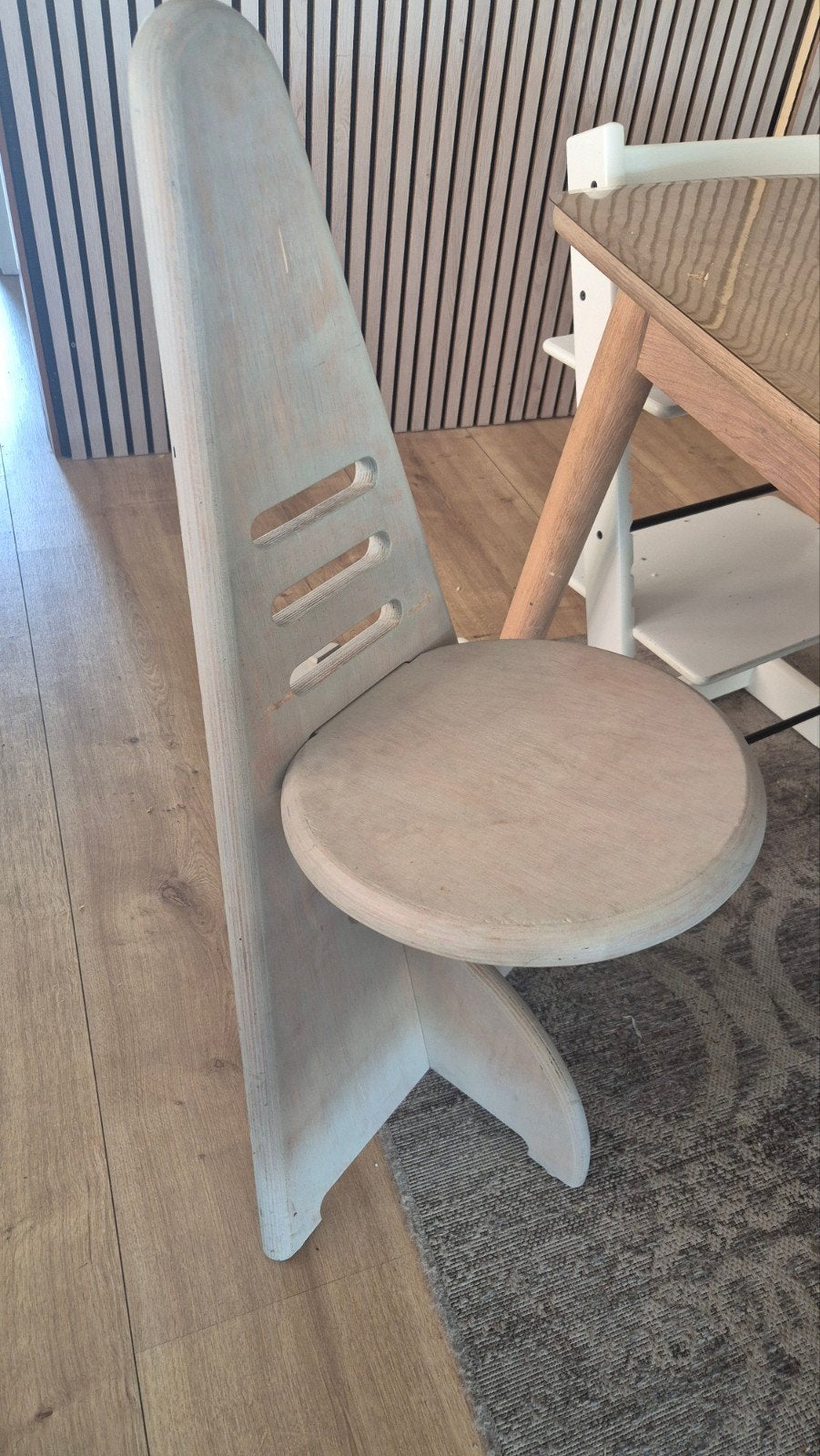 Lundia Lundi-Sit Playwood Stoel - Licht Hout, Huis en Inrichting, Gebruikt, Overige kleuren, Ophalen of Verzenden, Eén