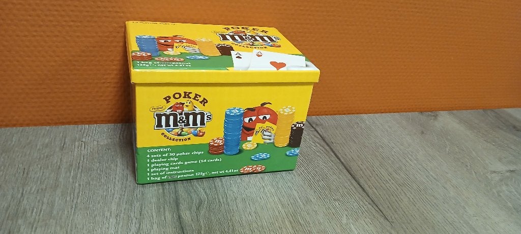 M&M's Pokerset, Een of twee spelers, Ophalen of Verzenden, Zo goed als nieuw, M&m's