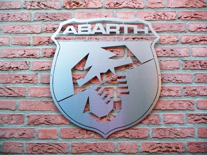 Uniek Abarth en Fiat RVS logo, Ophalen of Verzenden, Nieuw