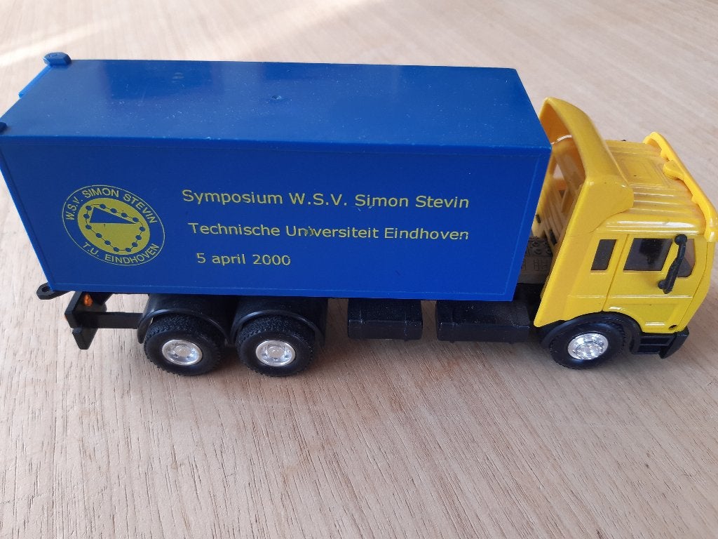 Model vrachtwagen W.S.V. Simon Stevin T.U. Eindhoven, Ophalen of Verzenden, Gebruikt, Bus of Vrachtwagen, Overige merken