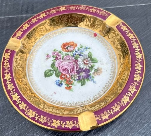 Limoges Jammet Seignolles Asbak - Handbeschilderd, Ophalen of Verzenden