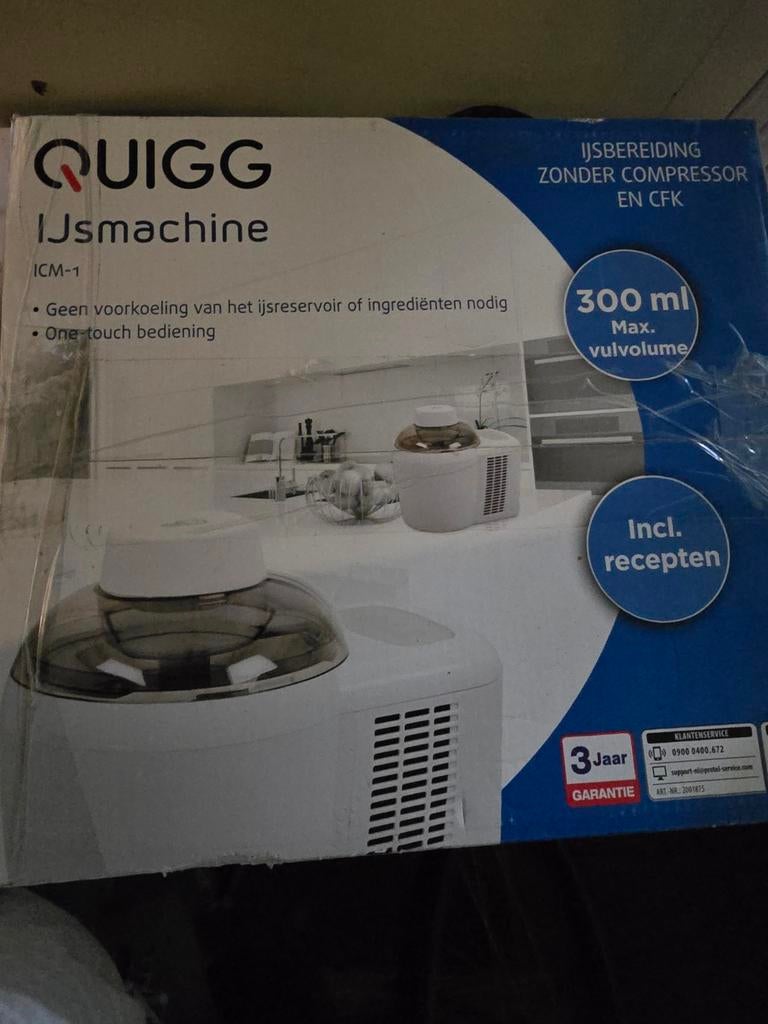Quigg IJsmachine ICM-1 - Nieuw in verpakking, Witgoed en Apparatuur, IJsmachines, Ophalen