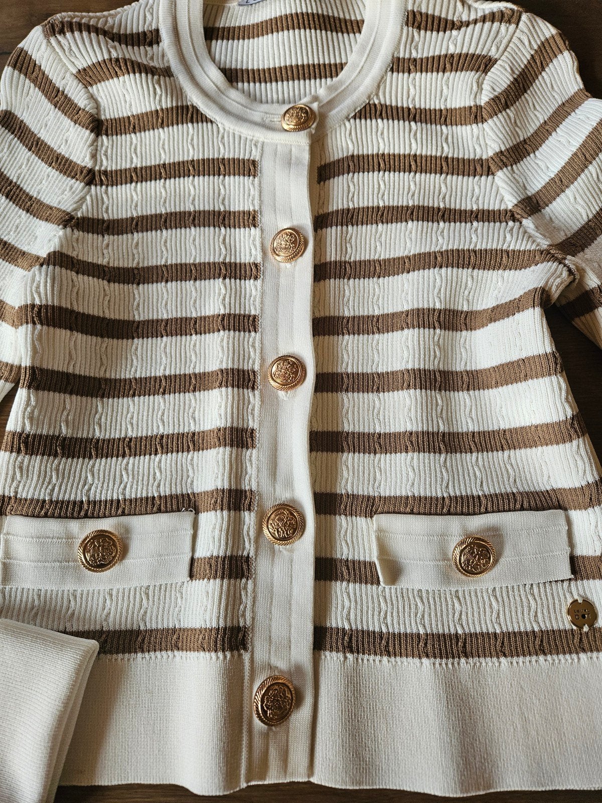 Label DOT vestje maat 34 ecru/bruin, Kleding | Dames, Ophalen of Verzenden, Nieuw, Maat 34 (XS) of kleiner, Bruin