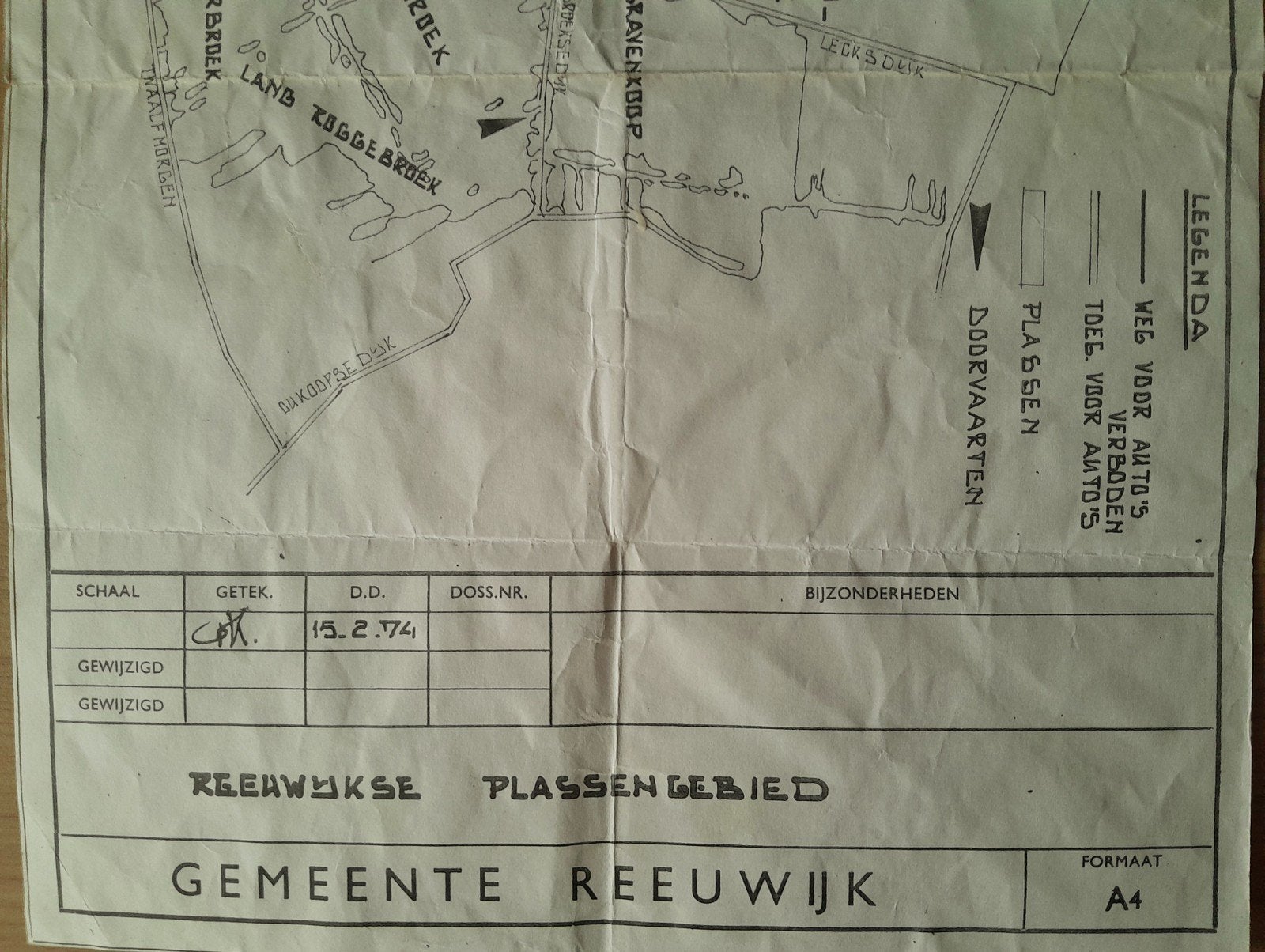 Reeuwijk, Boeken, Ophalen of Verzenden, 1800 tot 2000, Nederland, Landkaart