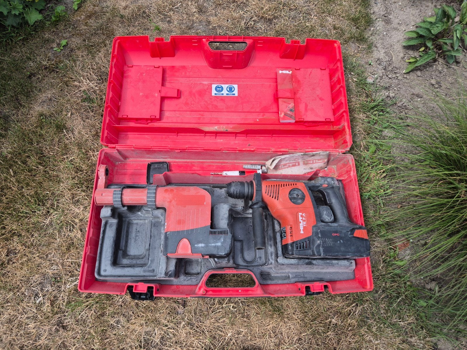 Hilti TE-7a DRS Boorhamer met stofafzuiging in koffer, Boor- en/of Breekhamer, Ophalen of Verzenden, Klopboormechanisme, Gebruikt