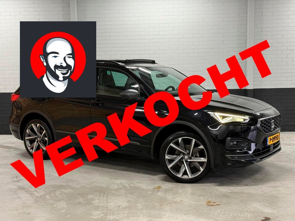 SEAT Tarraco 1.5 TSI FR Bns Int.7p Pano, Keyless, Memory, St, Auto's, 4 cilinders, 7 stoelen, Zwart, Origineel Nederlands