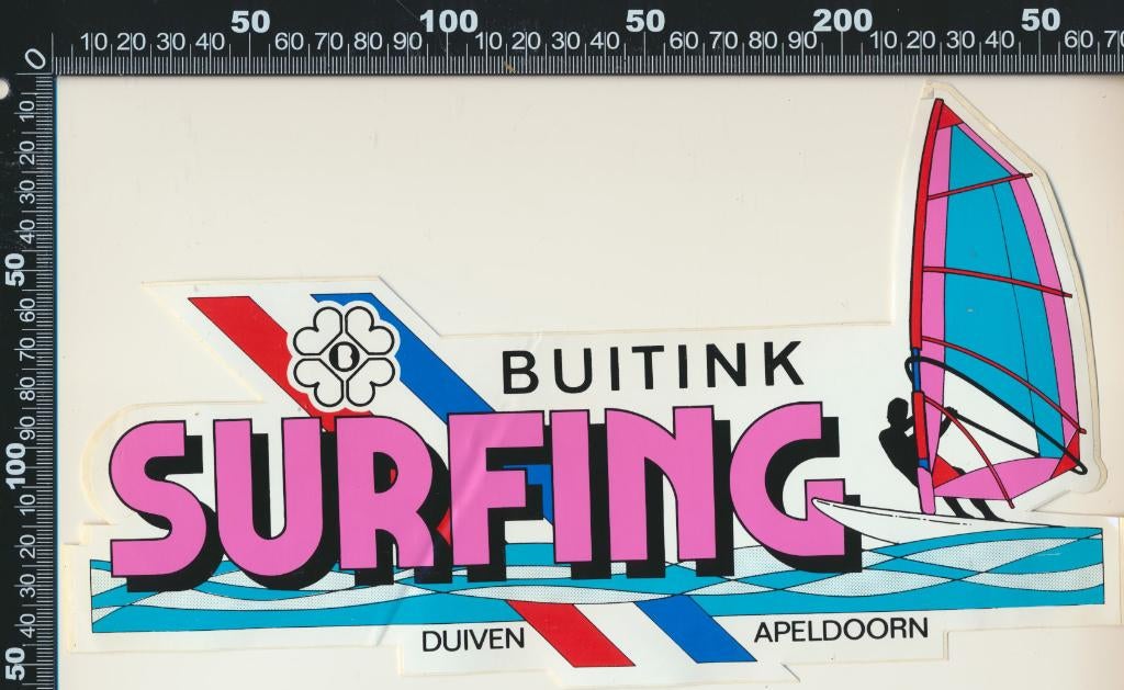 Sticker: Buitink Surfing - Duiven - Apeldoorn, Ophalen of Verzenden, Zo goed als nieuw, Sport