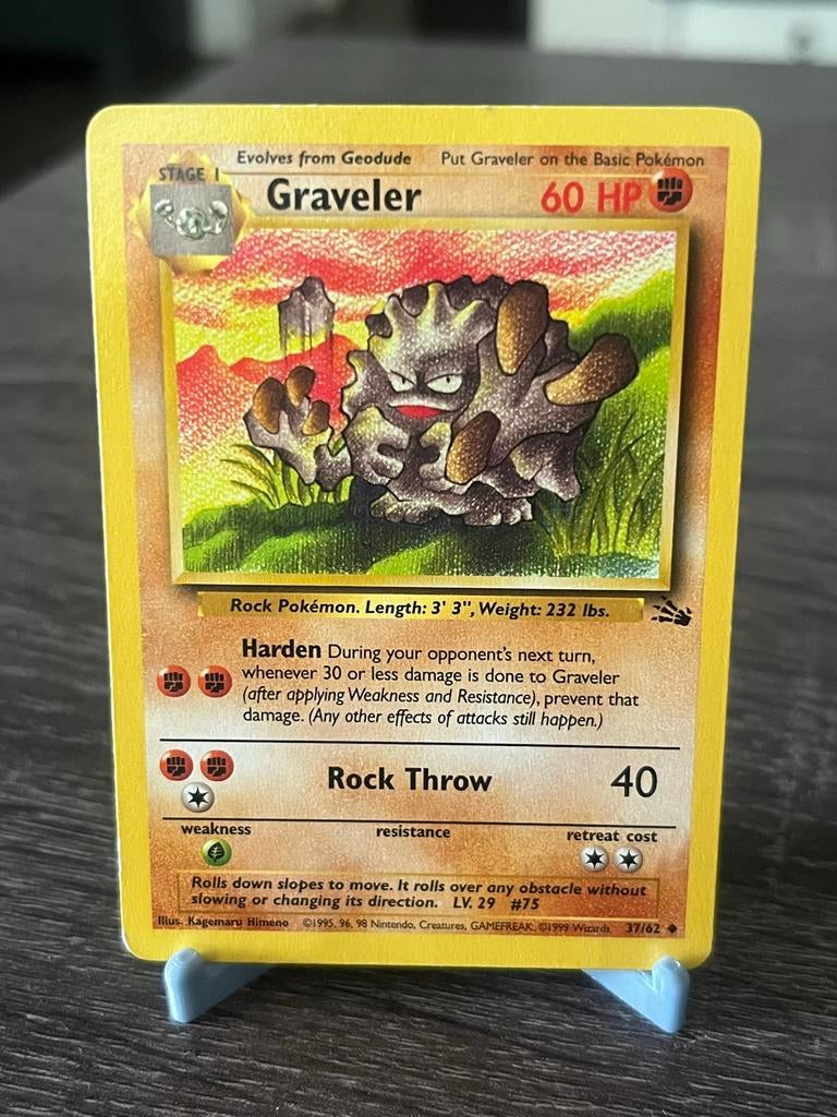 Graveler (37/62) - Fossil - EX/Good, Ophalen of Verzenden, Gebruikt, Losse kaart