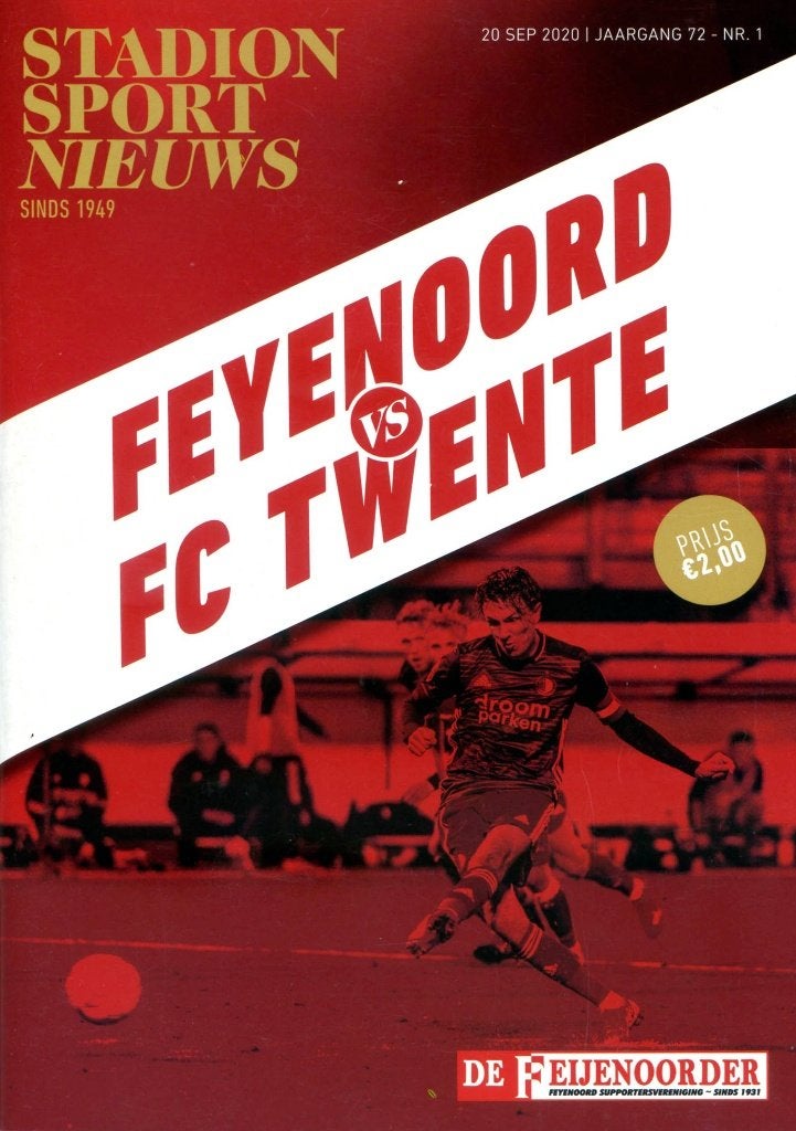 Wedstrijdmagazine Feyenoord - FC Twente, Ophalen of Verzenden, Nieuw, Feyenoord, Boek of Tijdschrift